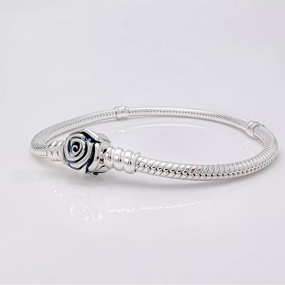 PANDORA 925 Rose in Bloom Clasp Charm Bracelet 593211C00
